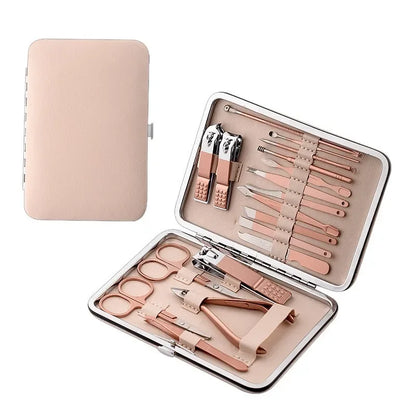 7/12/18 Piece Nail Clippers Suit with Foldable Bag - Manicure Pedicure Tools Set Nail Cutter Nail Scissors And File for Beauty