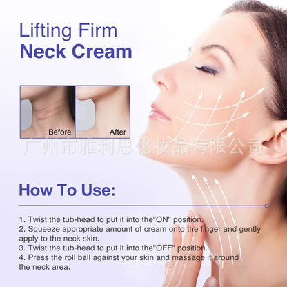 120g KOEC Collagen AH-8 Retinol Lifting Firming Neck Cream Moisturizing Nourishing 360° Roller Massage Design Fast-Absorbing