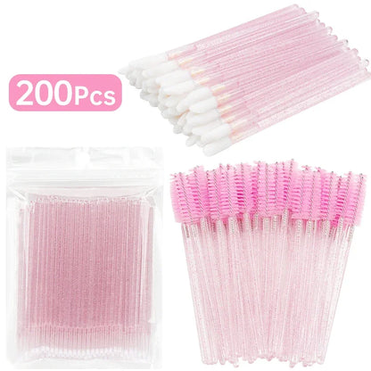 Wholesale 200 Pcs Eyelash Extension Removal Micro Makeup Set Brush Lipline Special Eyelash Brush for Women Lash Make Up Tool