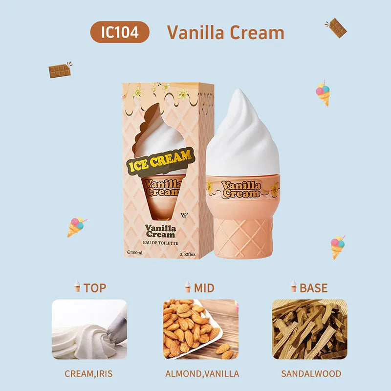 Cute Ice Cream Sweet Perfume Lasting Fresh Vitality Ladies Charm Eau De Toilette Couple Dating Romantic Fragrance Spray