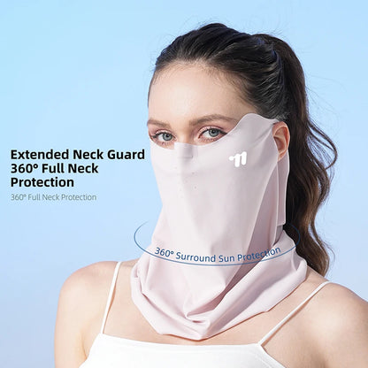 WEST BIKING Mask Breathable Sunscreen Face Veil Ice Silk Face Mask Sun Protection Neckline Face Cover Summer Cycling Hiking