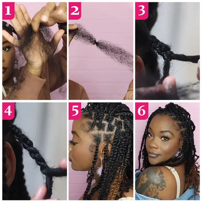Best Quality QVR Afro Kinky Bulk Hair for Dreadlocks Affordable Sale Top Tight Kinkys for Loc Repair Twist Braiding 1 Pack 50g