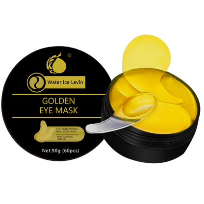60 Pieces of Unisex Adult Golden Eye Moisturizing Eye Patches, Rich in Collagen and Hyaluronic Acid, Alcohol-Free, Suitable for All Skin Types, Make the Area Look Obvious and Firming