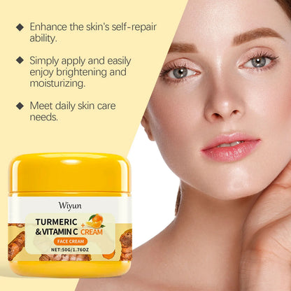 Turmeric Vitamin C Anti-Aging Cream Moisturizing Anti-Wrinkle Collagen Hyaluronic Acid Cream Skin Care Cosmetics 50g
