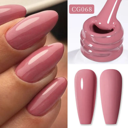 BORN PRETTY 10ml Nude Pink Gel Nail Polish Varnis Semi Permanent Nail Gel Varnish Soak Off UV Gel for Valentine's Day Gift Nails