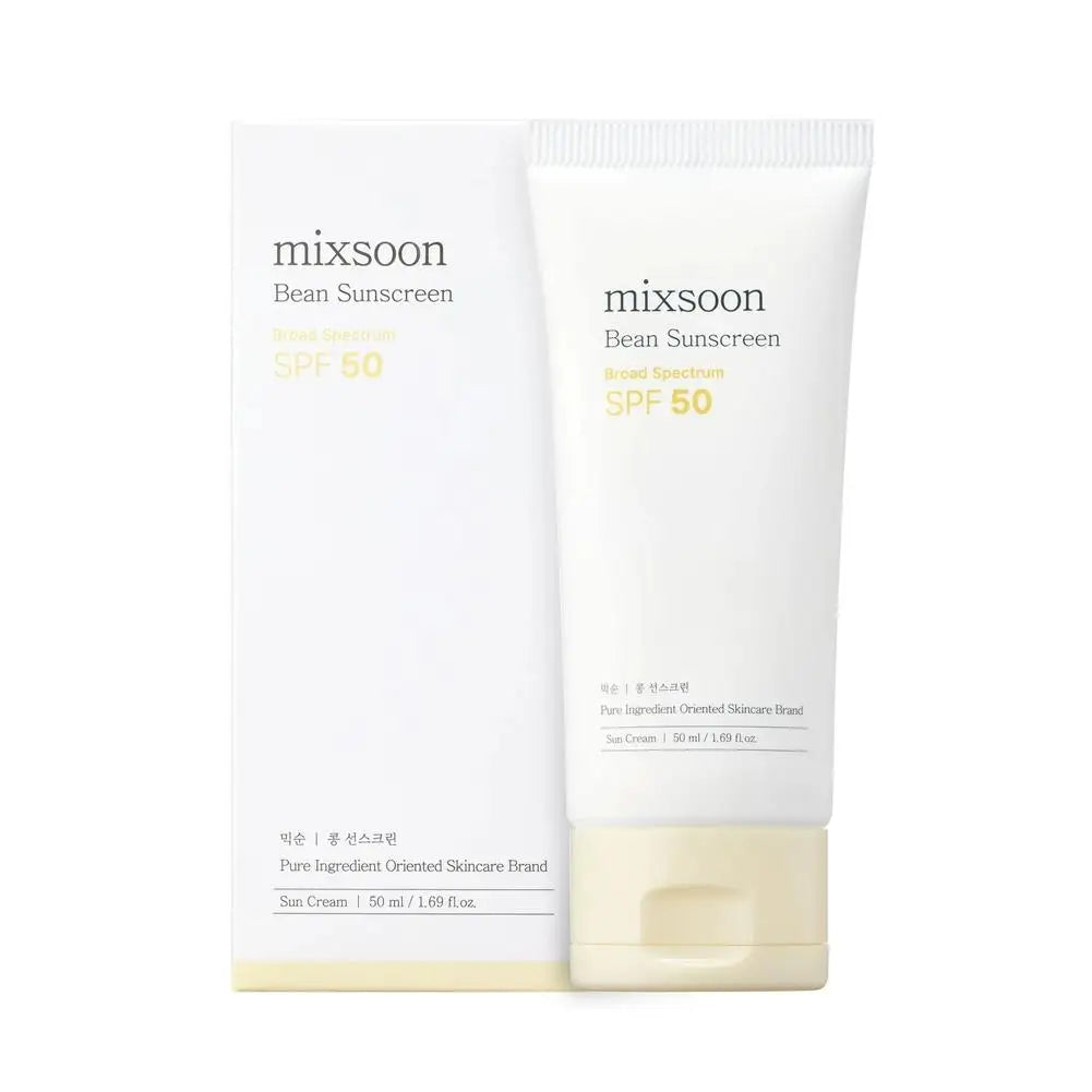 Korean Mixsoon Bean Cream Essence Sunscreen Centella Facial Cleaner Moisturizing Soothing Enhance Skin Elasticity Oil Control