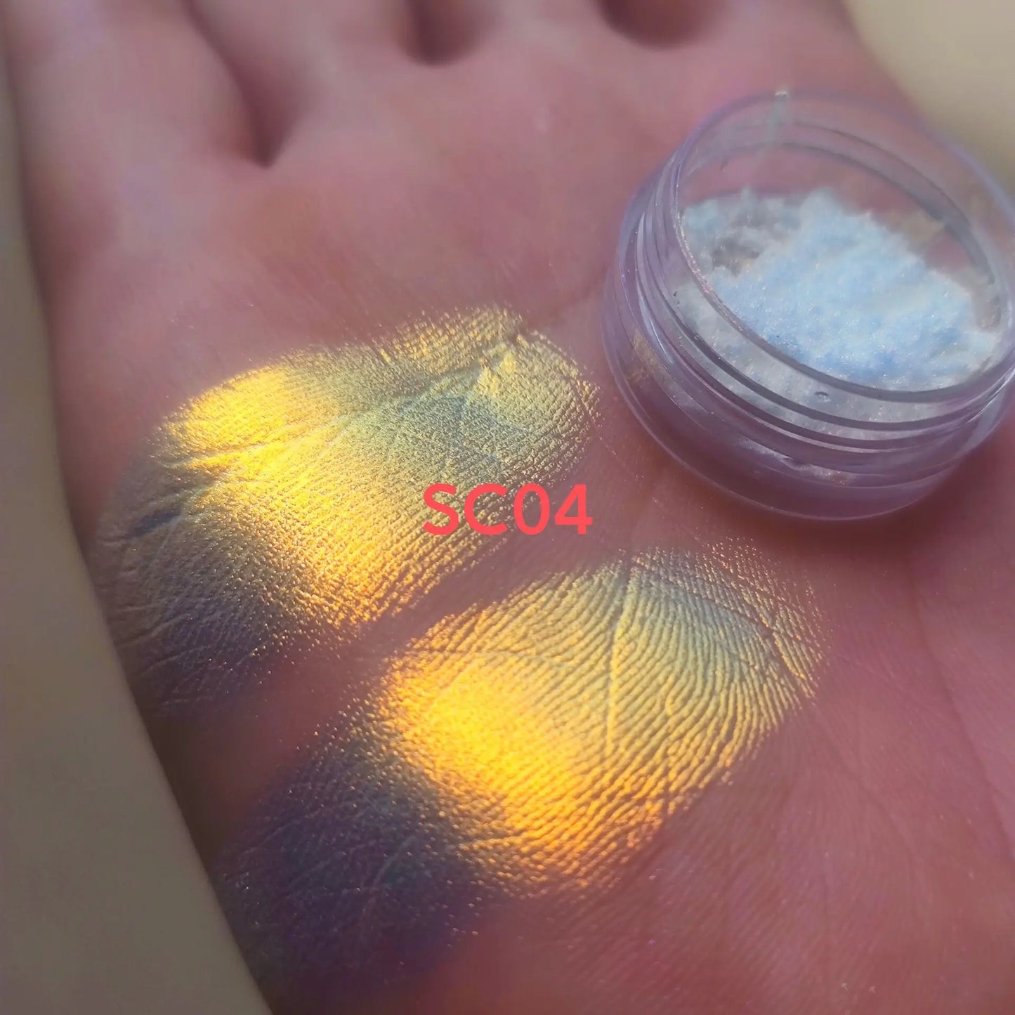 0.25g  White Chameleon Glitter Aurora Pigment Rainbow Highlights Multichrome Pigment Powder