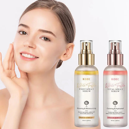 White Truffle Spray Essence Hydrating Face Mist & Setting Spray Moisturizing Water Mist Serum Natural Glow Deeply Nourishing