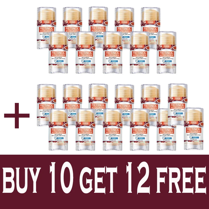 Retinol & Collagen Neck Cream Neck Face Firming Stick with Jojoba Oil Moisturizing Lifting Hyaluronic Acid for All Skin Types