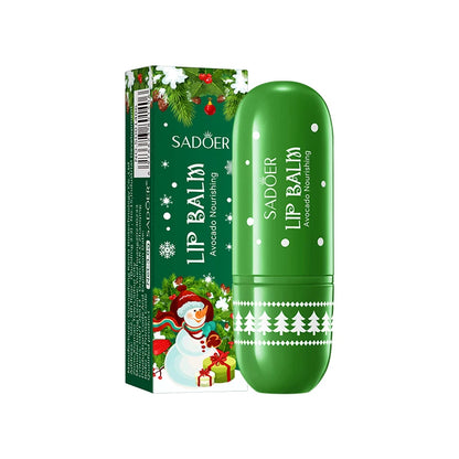 SADOER Christmas Moisturizing Lipstick Anti Cracking Hydrating Repair Nourishing Plump Lips Balm Plumper Skin Care