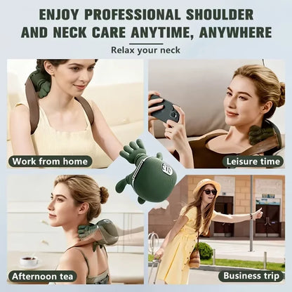 4D Bionic Finger Neck Shoulder Massager Wireless Neck Cervical Trapezius Kneading Massage Shawl Brushless Motor Neck masajeador