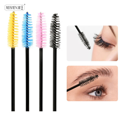 MEISHENJIE Hot Sale Eyelashes Brush Comb 5-50 PCS Eye Lashes Extension Mascara Wands Makeup Professional Makeup Beauty Tools