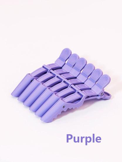 6pcs crocodile hair clip design claw shaped hair clip salon hair clip hair accessories makeup clip Special for real hair wigs