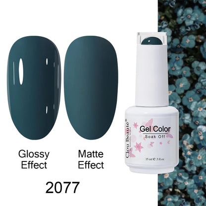 Clou Beaute 15ml Nail Gel Polish Warm Color Dark Red Brown Semi Permanent Nail Art Manicure Soak Off LED UV Varnishes Lacquer