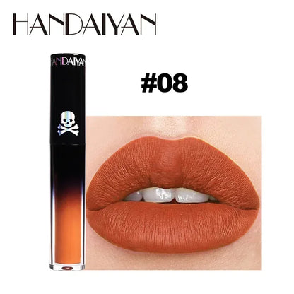 New Black Velvet Lipsticks Halloween Dark Matte Lip Gloss Set Moisturizing Lasting Waterproof No Fade Sexy Red Liquid Lipsticks