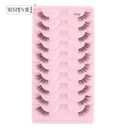 3/10 Pairs Half Lashes Cat Eyelashes Natural Long Handmade 3D Mink Lashes Makeup Tool Reusable Fake Eyelash maquillaje Faux Cils