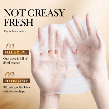 1/5/10PCS Rice Essence Face Sheet Mask,Niacinamide Hyaluronic Acid Hydrating Nourishing Brightening Tender Skin,Korean Skincare