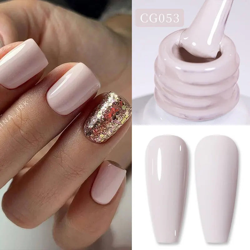 BORN PRETTY 10ml Nude Pink Gel Nail Polish Varnis Semi Permanent Nail Gel Varnish Soak Off UV Gel for Valentine's Day Gift Nails