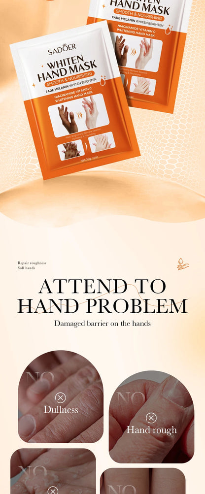 1/3/5 Pcs Niacinamide Hand Mask Hands peel barb Repair Moisturizing Nourishing Brightening Hand Gloves Hands Skin Care