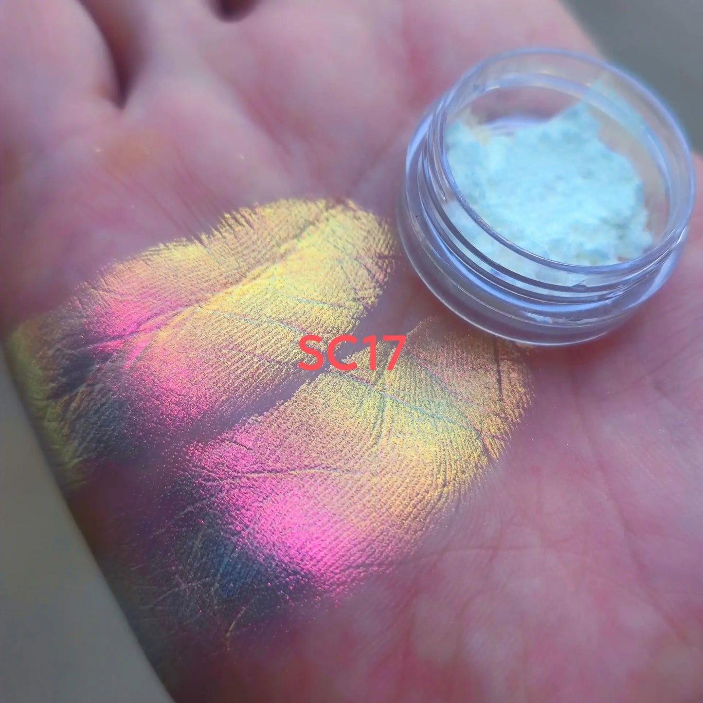 0.25g  White Chameleon Glitter Aurora Pigment Rainbow Highlights Multichrome Pigment Powder
