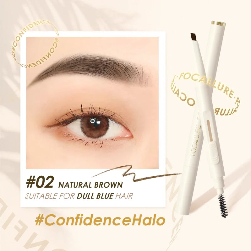 FOCALLURE Wholesale Eyebrow Pen Super Waterproof Long-lasting Natural Eye Brow Makeup Black Brown Eyebrow Sliding Tattoo Pencil