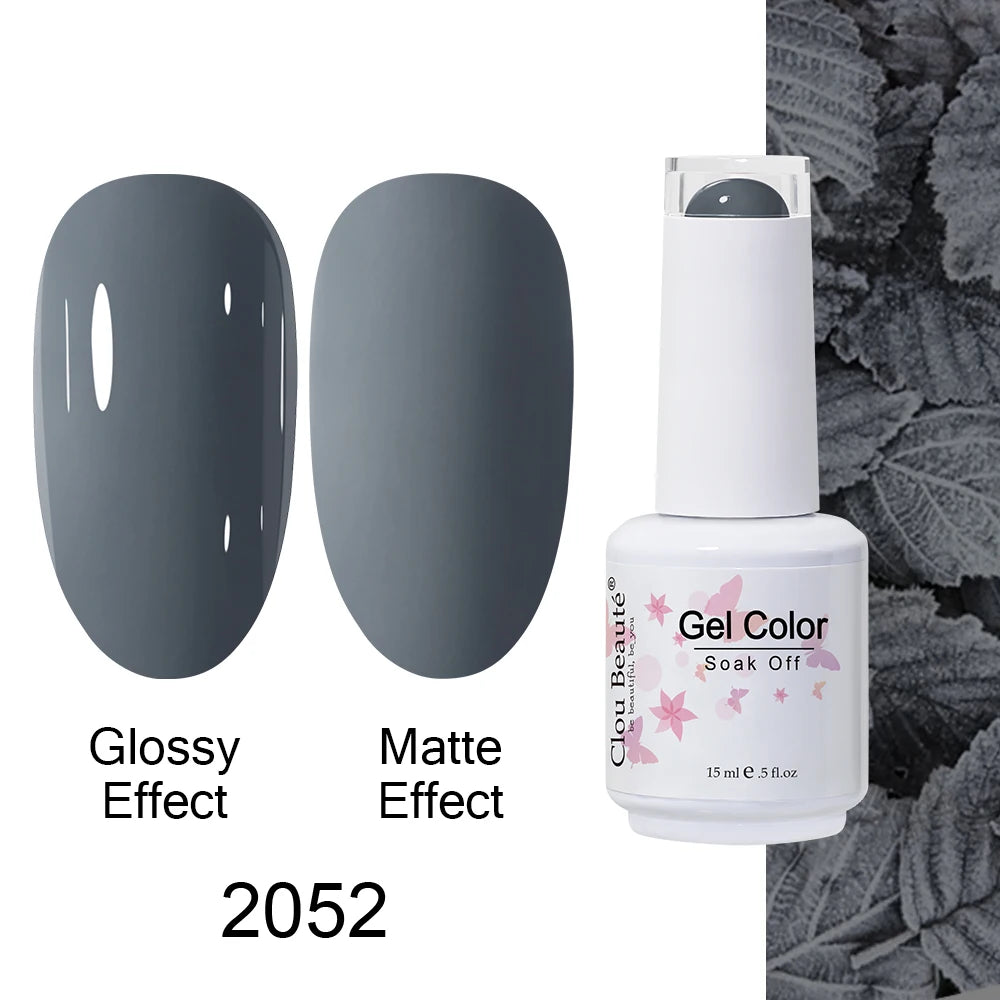 Clou Beaute 15ml Nail Gel Polish Warm Color Dark Red Brown Semi Permanent Nail Art Manicure Soak Off LED UV Varnishes Lacquer