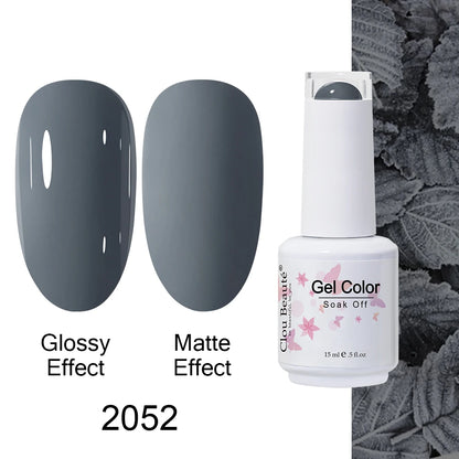 Clou Beaute 15ml Nail Gel Polish Warm Color Dark Red Brown Semi Permanent Nail Art Manicure Soak Off LED UV Varnishes Lacquer