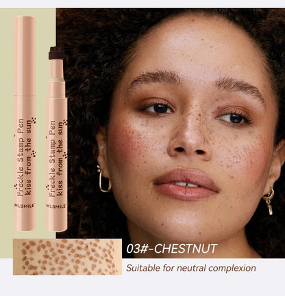 Waterproof Freckle Pen Natural Lifelike Fake Freckles Pen for Lasting Look Dot Spot Pen Makeup for Women Makep Light/Dark Brown