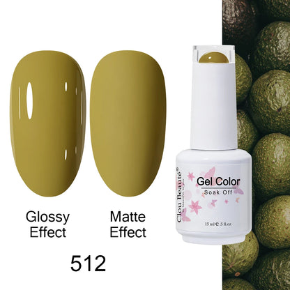 Clou Beaute 15ml Nail Gel Polish Warm Color Dark Red Brown Semi Permanent Nail Art Manicure Soak Off LED UV Varnishes Lacquer