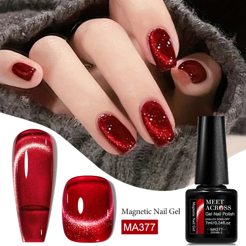 Cat Eye Gel Polish With Nail Magnet Tools For Creating Heart Shapes On Nails Semi Permanent Cat Magnetic Nail Art UV Gel Varnish
