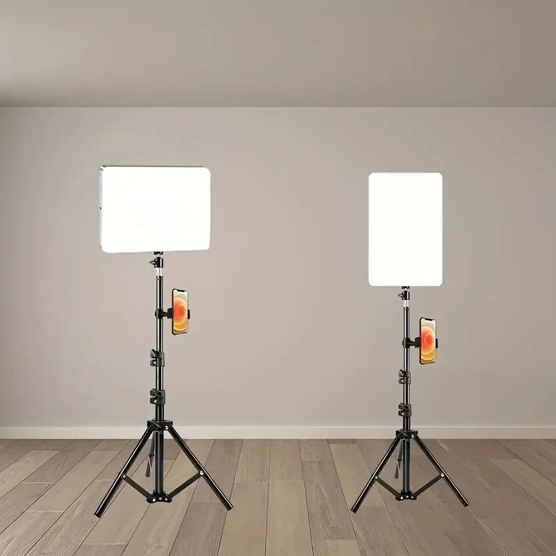 Video fill light 10.0 inch with adjustable tripod stand 43.31 inch stand, suitable for studio flash photography, makeup photogra
