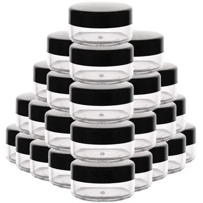 20Pcs 2g 3g 5g 10g 15g 20g Portable Plastic Cosmetic Empty Jars Clear Bottles Eyeshadow Makeup Cream Lip Balm Container Pots