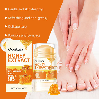 Honey Foot Care Cream Stick Nourishing Balm for Dry Cracked Feet Heel Exfoliation Softening Skin Ultra-Hydrating Hand Foot Balm