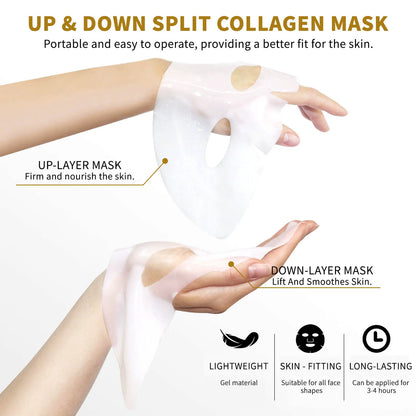 Overnight Collagen Face Mask Wrapping For Anti-Aging Skin Care Mask Moisturizes Skin To Make Wrinkles Less Noticeable Bright