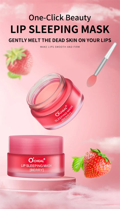 O'CHEAL 1 Pcs Sleeping Mask Maintenance Moisturizing Lip Gloss Mask Cream Plump Lips Serum Care Nourishing Lip Mask Balm