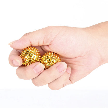 1 Pair Yoga Fitness Ball Magnetic Therapy Massage Magnet Hand Acupuncture Ball Acupoint Needle Massage Men Women Pressure Relief