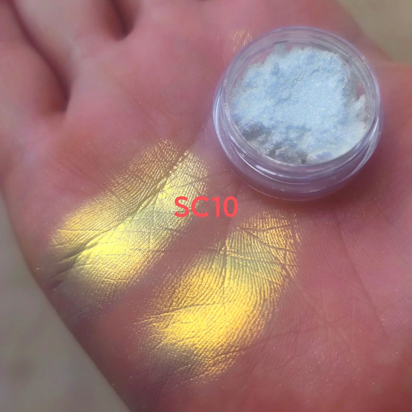 0.25g  White Chameleon Glitter Aurora Pigment Rainbow Highlights Multichrome Pigment Powder