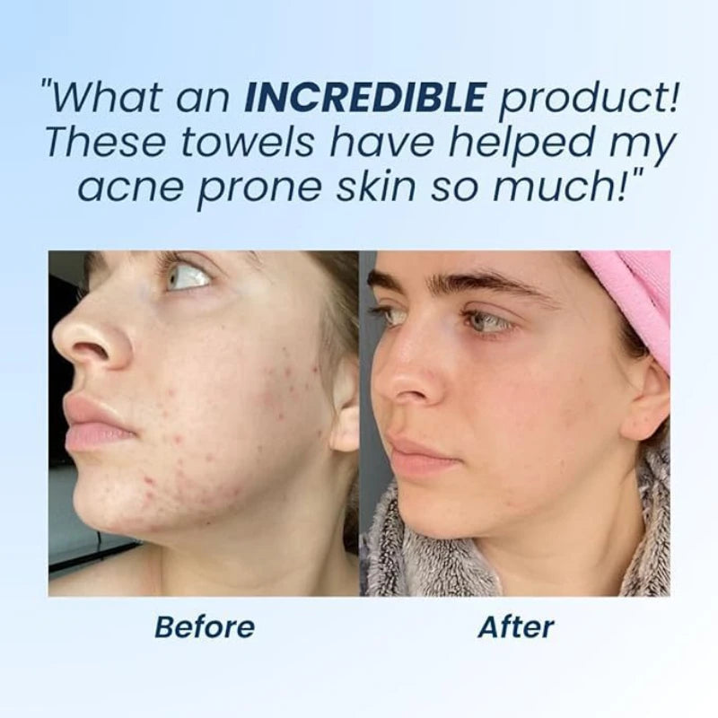 New Clean Skin Club Clean Towels Xl™, Disposable Face Towelette, Makeup Remover Dry Wipes 50 Sheet, 1 Box