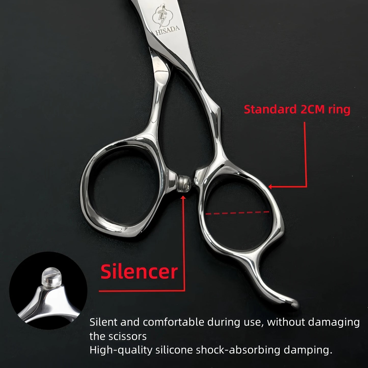 HISADA professional barber scissors Japanese handmade VG10 material scissors 6.0/6.5/7.0 inch hairdressing scissors