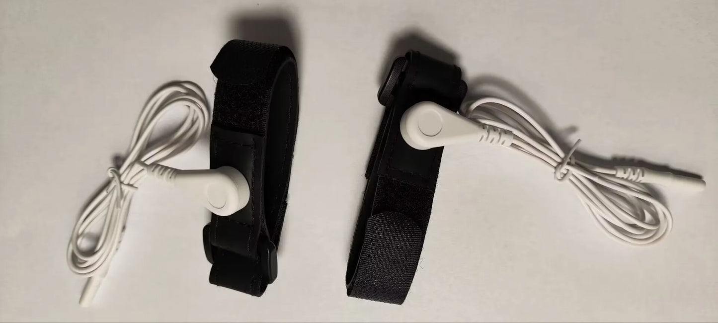 2pcs（1pair） Black Microcurrent bracelet Cuff Wrist Straps Cables For Healy or VariZapper / VariGamma