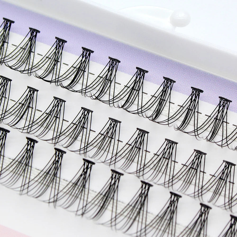 High Qualiaty Basic 10D Silk Individual Eyelash Extension False Volume Cluster Mink Lashes Natural Faux Makeup Eyelashes DIY