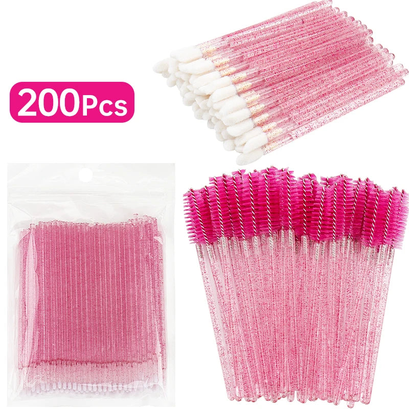 Wholesale 200 Pcs Eyelash Extension Removal Micro Makeup Set Brush Lipline Special Eyelash Brush for Women Lash Make Up Tool