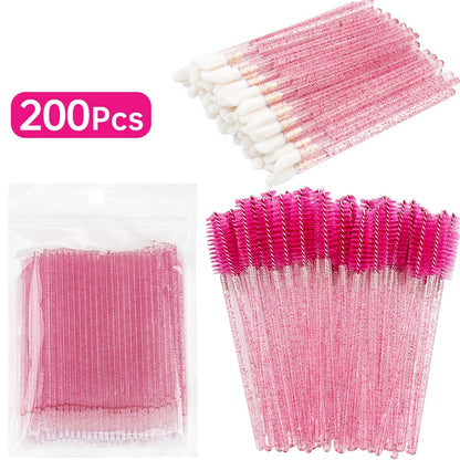 Wholesale 200 Pcs Eyelash Extension Removal Micro Makeup Set Brush Lipline Special Eyelash Brush for Women Lash Make Up Tool