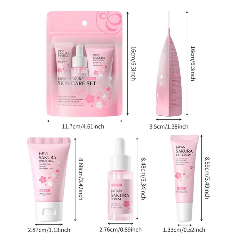 Sakura Skin Care Sets & Kits With Cleanser,Serum,Eye Cream,essence Cream Beauty Products For Women Face Skin Care Set