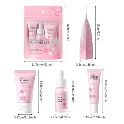Sakura Skin Care Sets & Kits With Cleanser,Serum,Eye Cream,essence Cream Beauty Products For Women Face Skin Care Set
