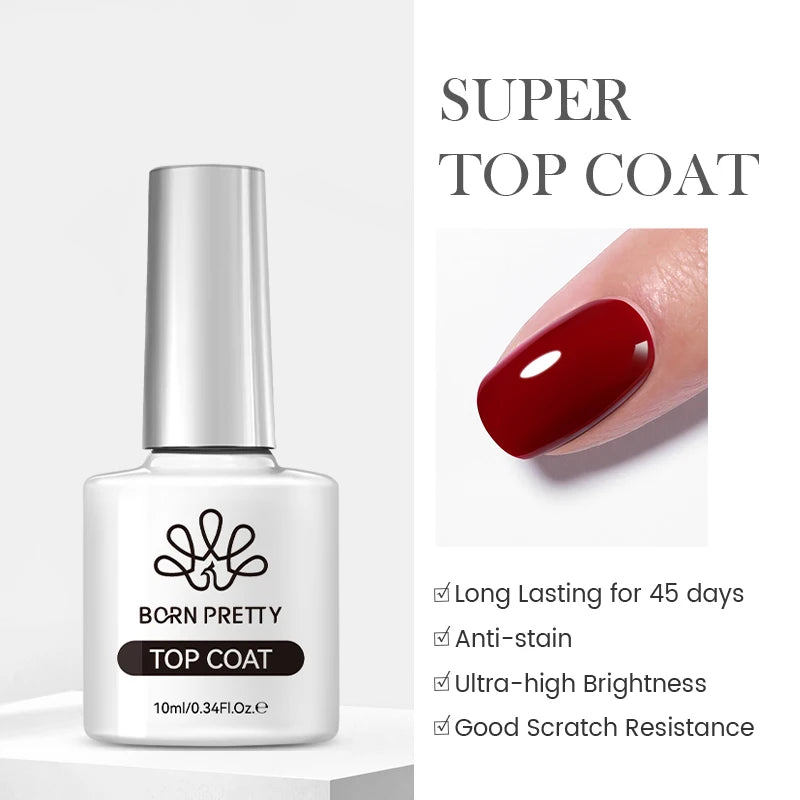 BORN PRETTY 10ml Nude Pink Gel Nail Polish Varnis Semi Permanent Nail Gel Varnish Soak Off UV Gel for Valentine's Day Gift Nails