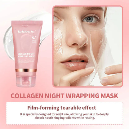 Collagen Peel Off Face Mask Deep Hydration Skin Firming Night Treatment For Youthful Glow