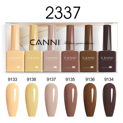 9ml CANNI TPO FREE HEMA FREE Ultra Consistency Nail Gel Polish Set Round Brush Semi Permanent Soak Off UV LED Gel Nail Kit