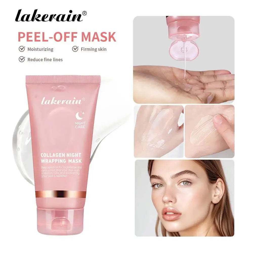Collagen Peel Off Face Mask Deep Hydration Skin Firming Night Treatment For Youthful Glow