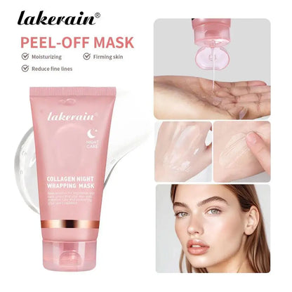 Collagen Peel Off Face Mask Deep Hydration Skin Firming Night Treatment For Youthful Glow
